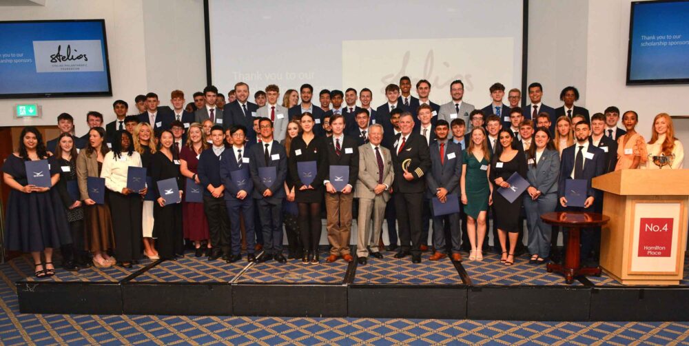 Posh do! Scholarship winners gather for The Air League's annual dinner