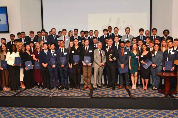 Posh do! Scholarship winners gather for The Air League's annual dinner