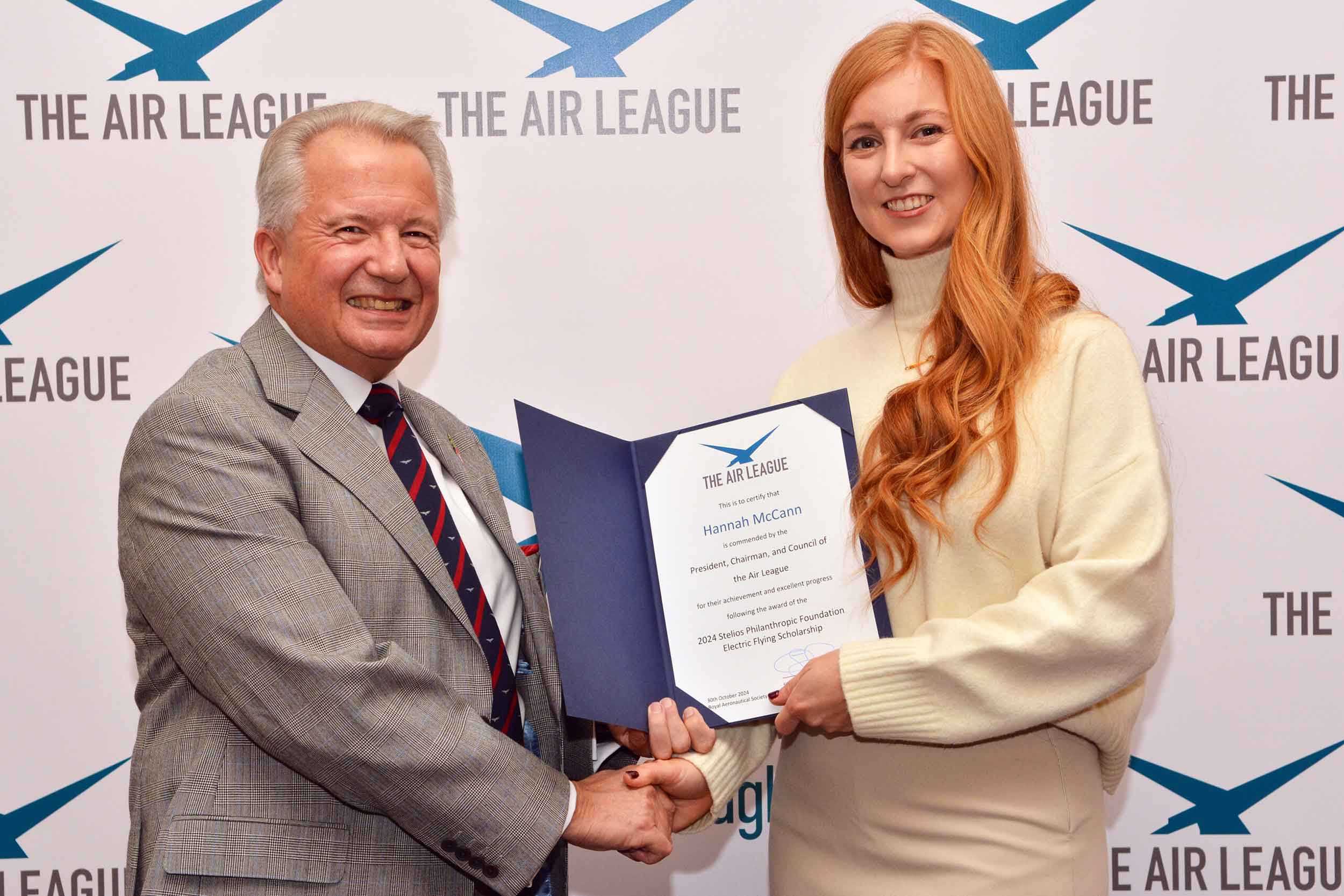 Hannah McCann who won a scholarship to fly an electric Pipistrel aircraft