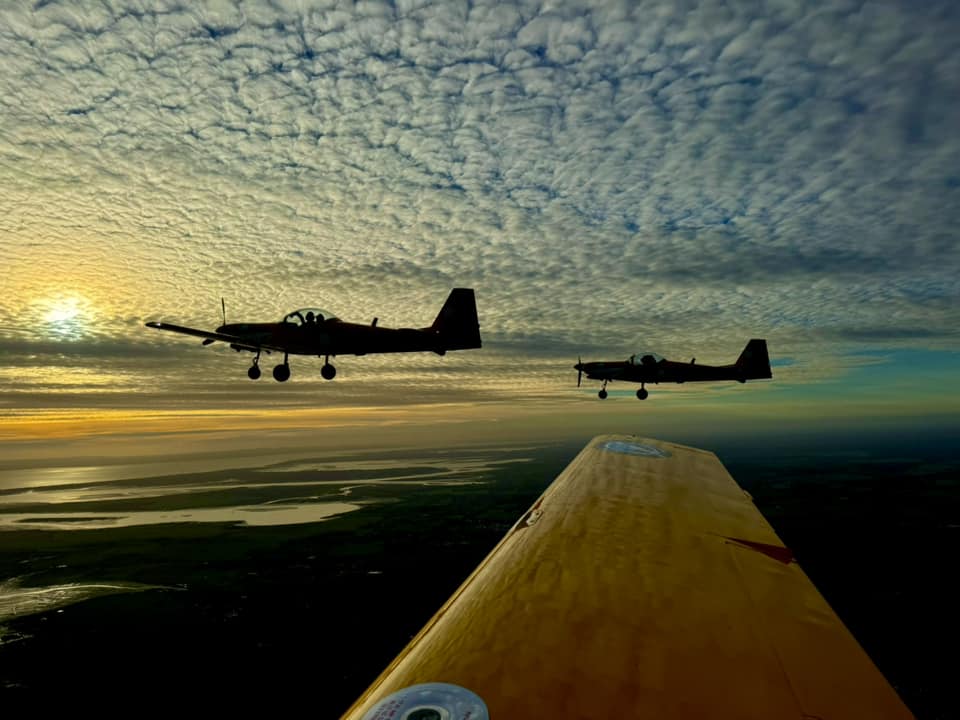 Early evening three-ship.