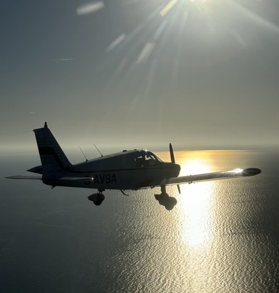 Flying in formation with Freedom Aviation near Dunrobin Castle, Sutherland, Scotland.