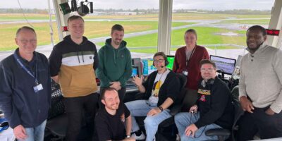 The ATC team at Gloucestershire Airport on ATC Day last October. Soon they'll be using a new Flight Information Display. Photo: Glos Airport on X