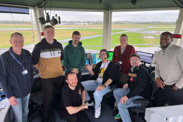 The ATC team at Gloucestershire Airport on ATC Day last October. Soon they'll be using a new Flight Information Display. Photo: Glos Airport on X