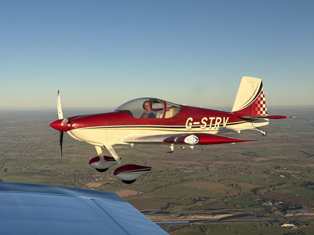 Steve Hicks in formation out of Turweston.