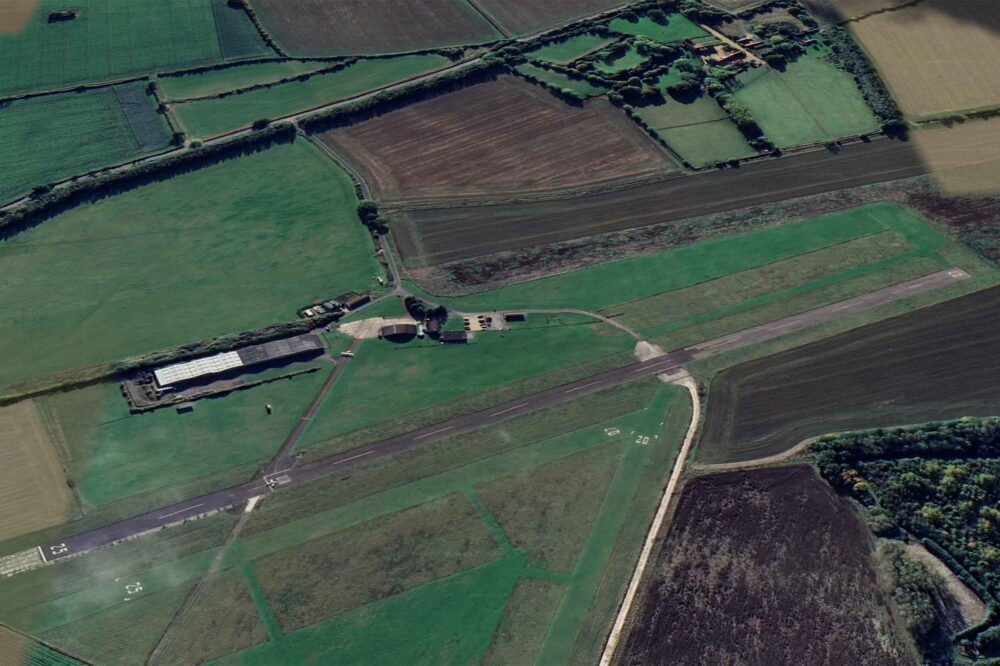 Old Buckenham Airfield in Norfolk. Like many airfields, it was originally a WWII bomber base. Image: Google Earth