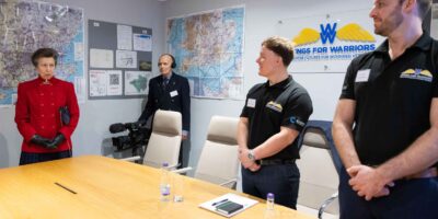 Princess Anne tours new training facilities at Wings4Warriors