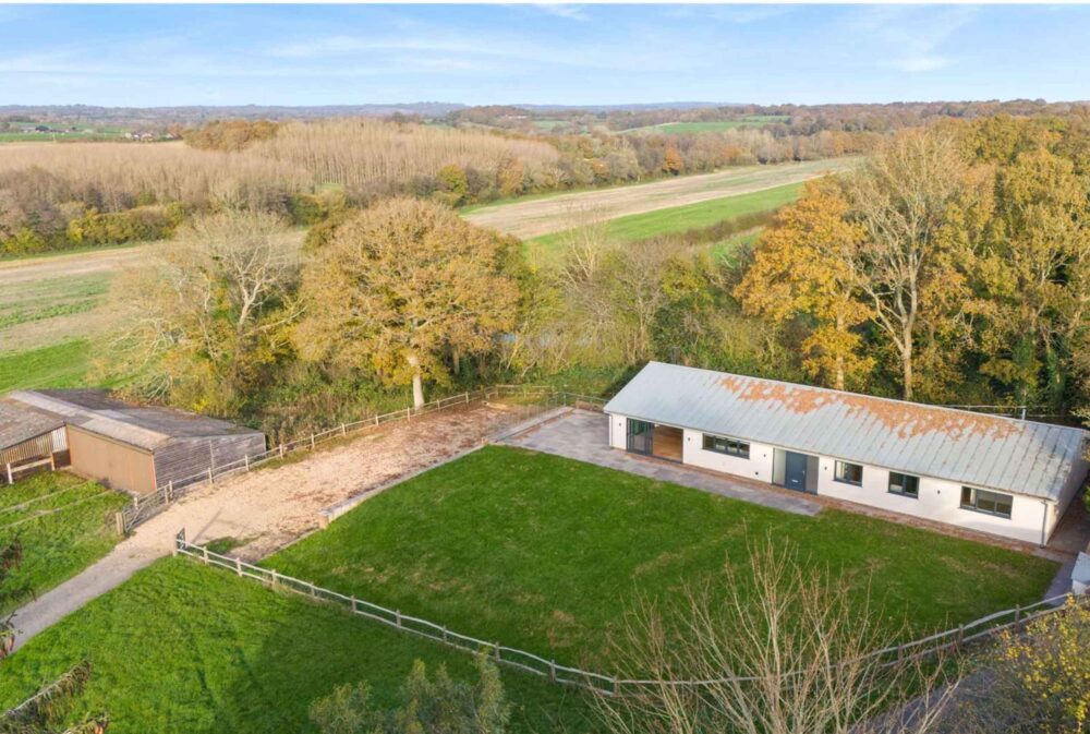 Barn conversion and 950m airstrip in Sussex: heaven!