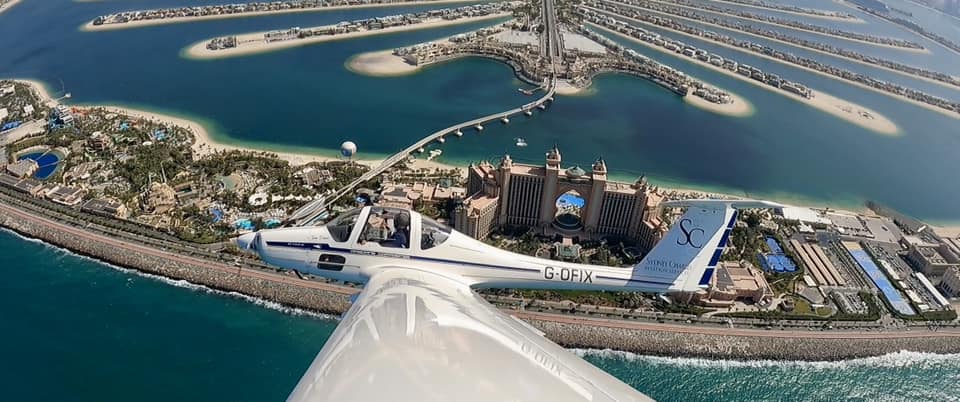 Light aircraft over Abu Dhabi.