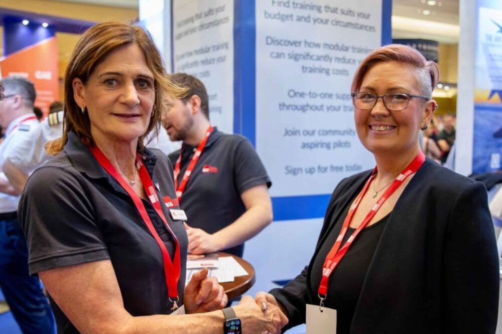 Partnership for advice: Gill Fowkes of BGS and Wings Alliance, left, with Janine Hornsby of The Air League