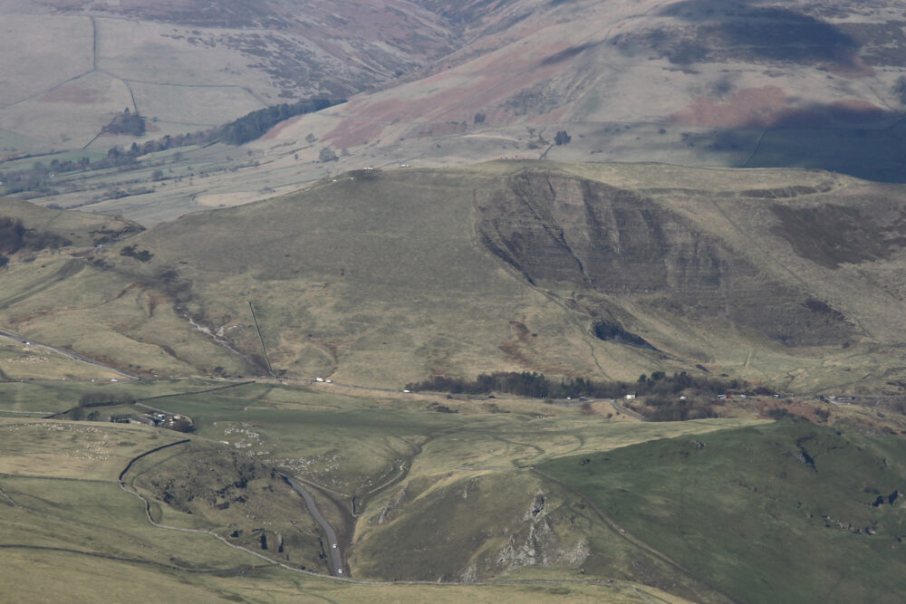 Winnats Pass and Mam Tor.