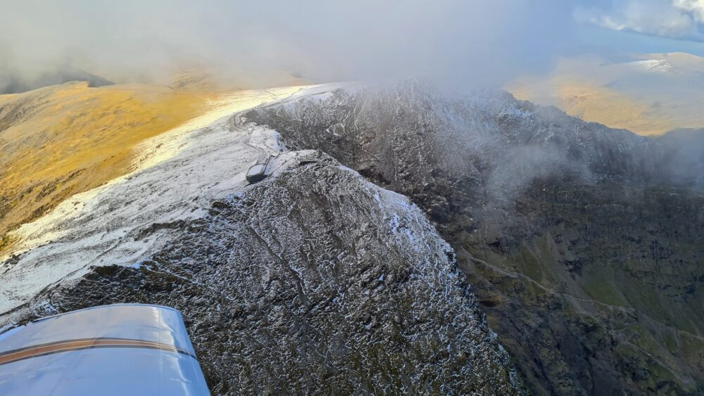 Snow on Snowdon.