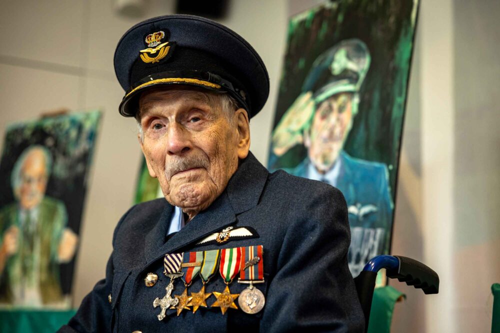 Group Captain John 'Paddy' Hemingway on his 105th birthday. Photo: RAF