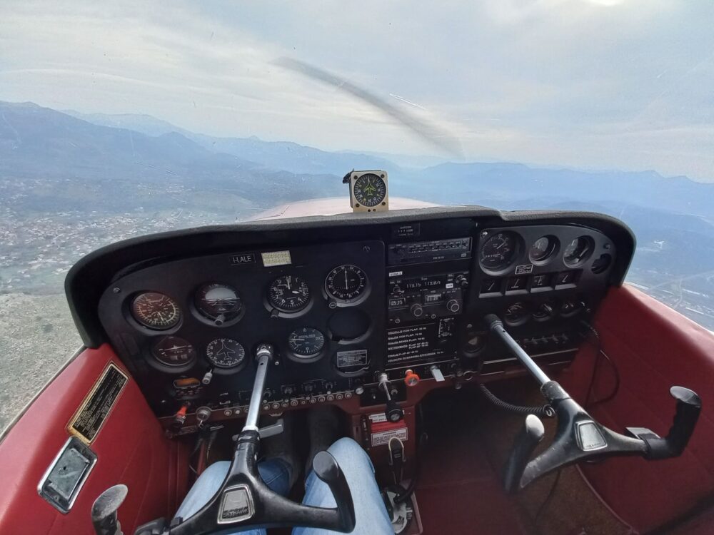 Flying a C172.