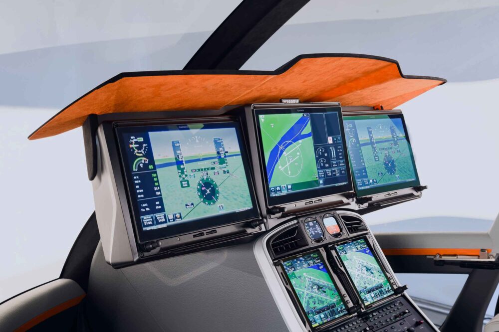 Flightdeck based on Garmin's G500H avionics