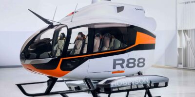 Robinson R88 helicopter launch