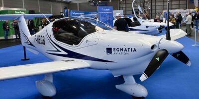 Elixir aircraft in 'flight school' spec for Egnatia Aviation is on display at AERO Friedrichshafen