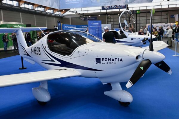 Elixir aircraft in 'flight school' spec for Egnatia Aviation is on display at AERO Friedrichshafen