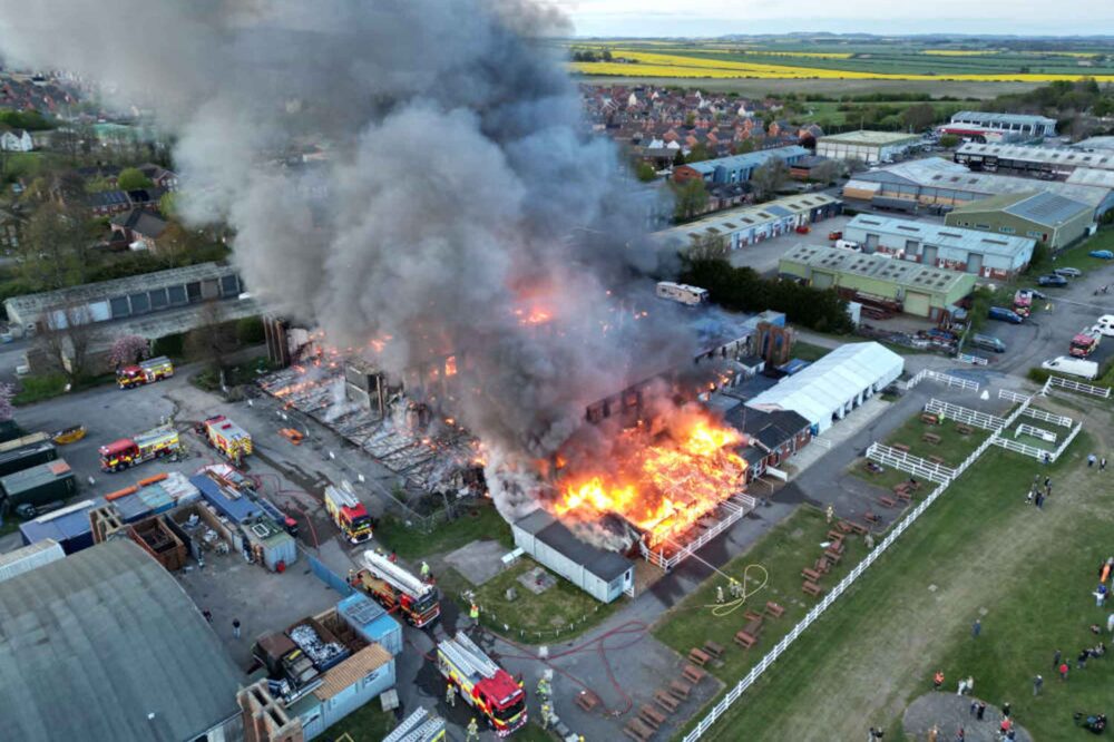 Old Sarum airfield fire
