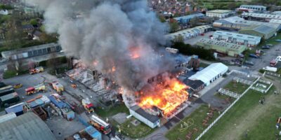 Old Sarum airfield fire