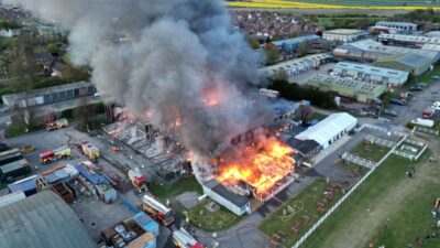 Old Sarum airfield fire