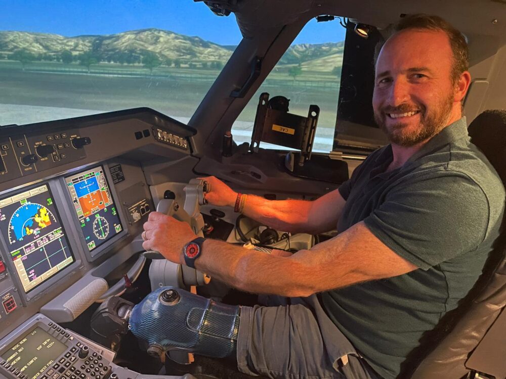 Wings4Warriors helps military service people like Capt Luke Sinnott who lost both legs while serving in Afghanistan. Photo: Wings4Warriors
