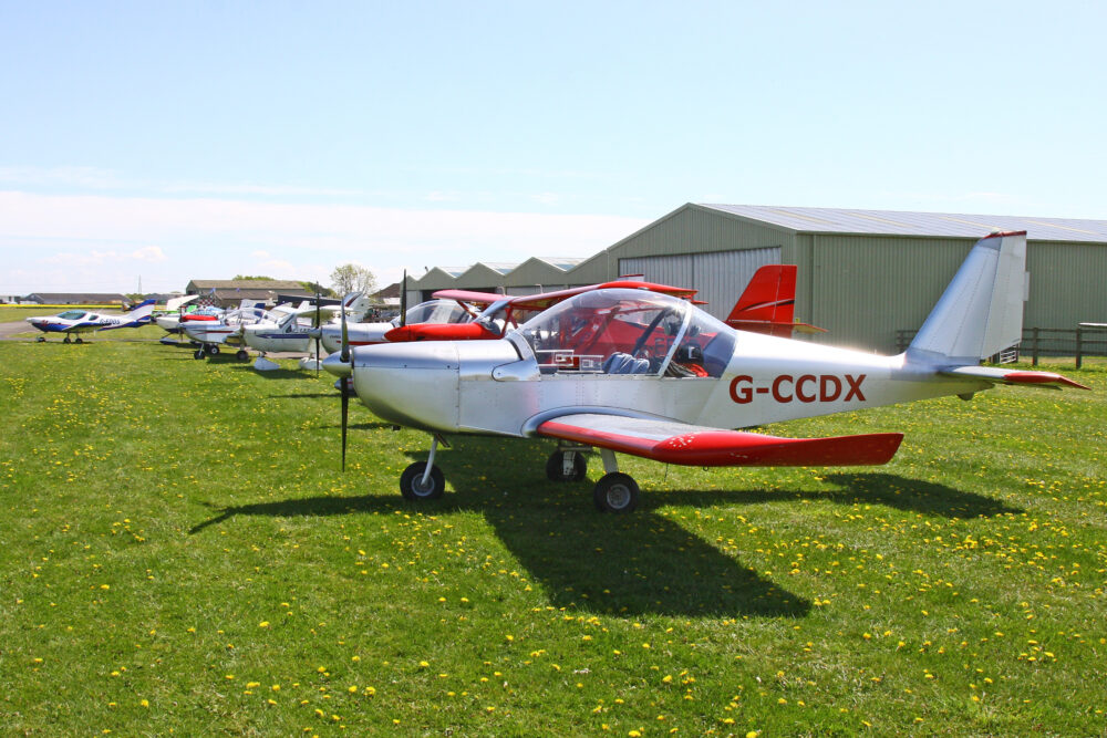 Chris Hall at Breighton for the EV-97 fly-in.