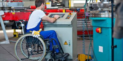 disabled person working in aviation