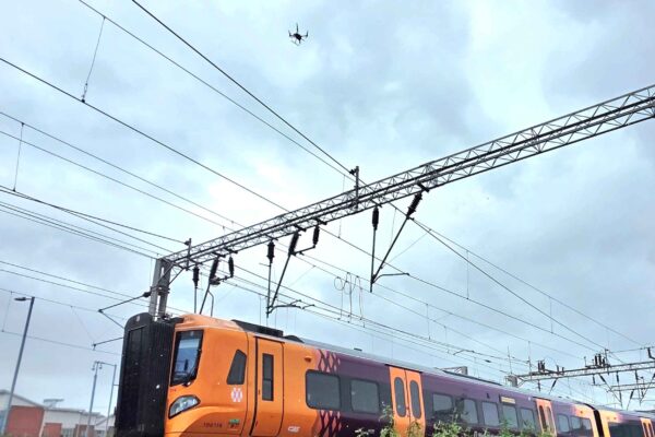 Drone trials over railways