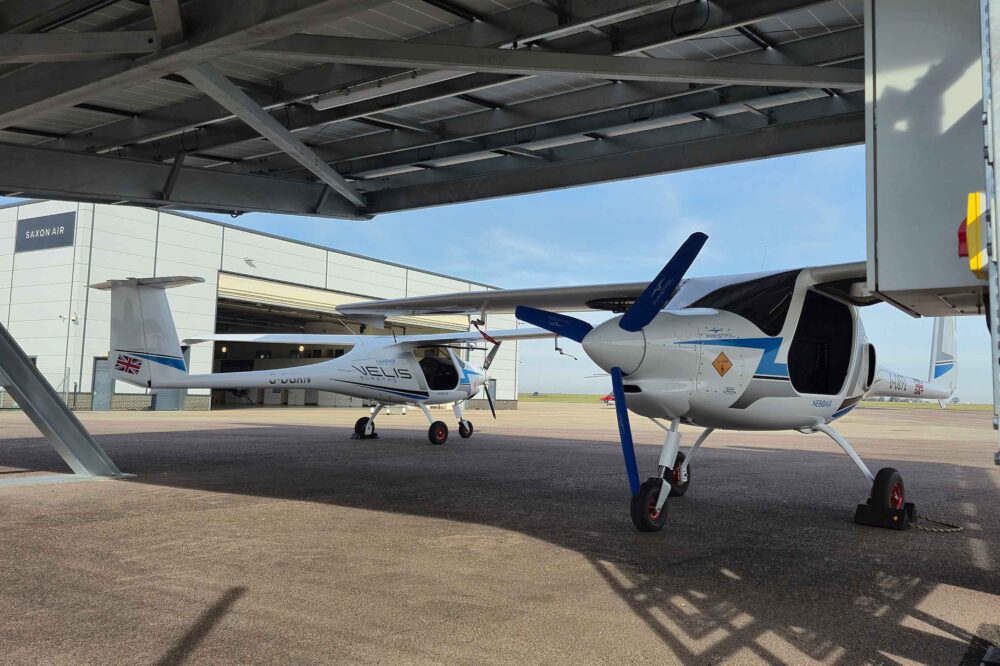Saxon Air already operates Pipistrel's electric two-seater training aircraft, the Velis Electro. Photo: Saxon Air