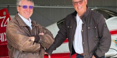 Photographer Rhody Sims, left, and Steve Noujaim plan to fly 2,135nm around the UK in a day. Photos: Steve Noujaim