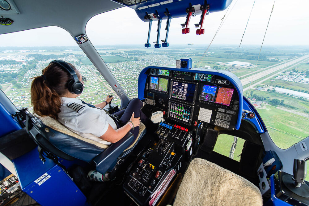 The view of Oshkosh camping from the Goodyear Blimp