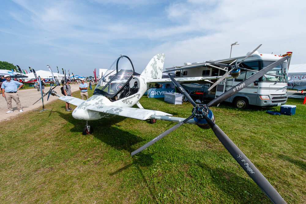 Skyfly Technologies made a big British splash at AirVenture with their Axe eVtol.