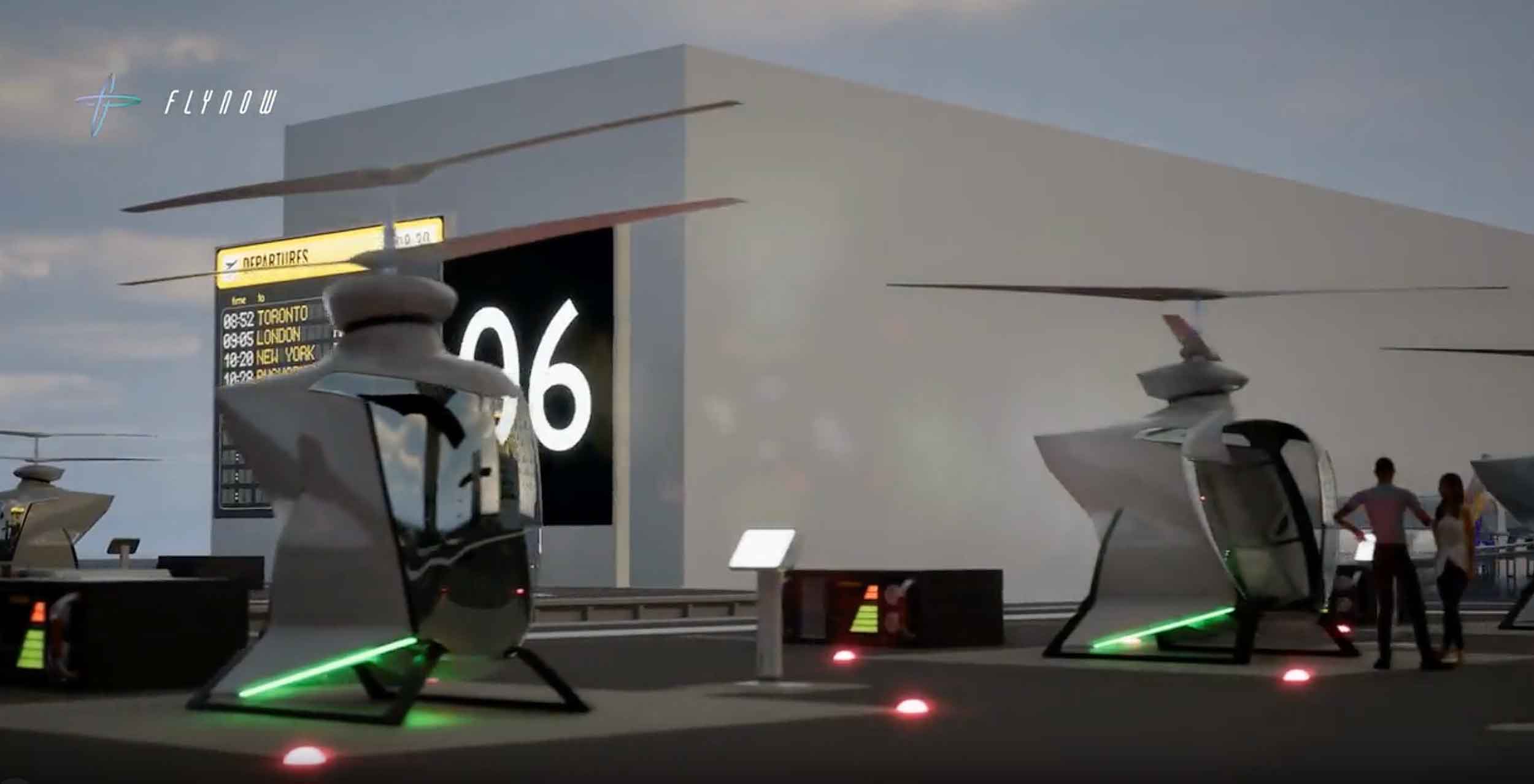 FlyNow Aviation's plan includes one and two person air taxis - pods, really - but only after at least 1m kilometres of cargo flights