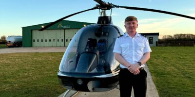 Dan, winner of the 2024 Helicentre scholarship. Photo: Helicentre