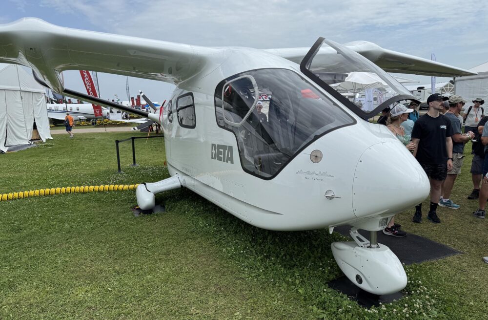 Beta's Alia electric aircraft has been to Europe and flown all over the USA, but took time out to spend the week displayed at Oshkosh.
