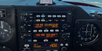 A stack of Trig avionics in use. Photo: Trig