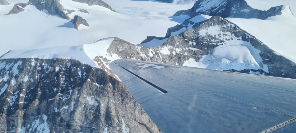 Flying over Greenland