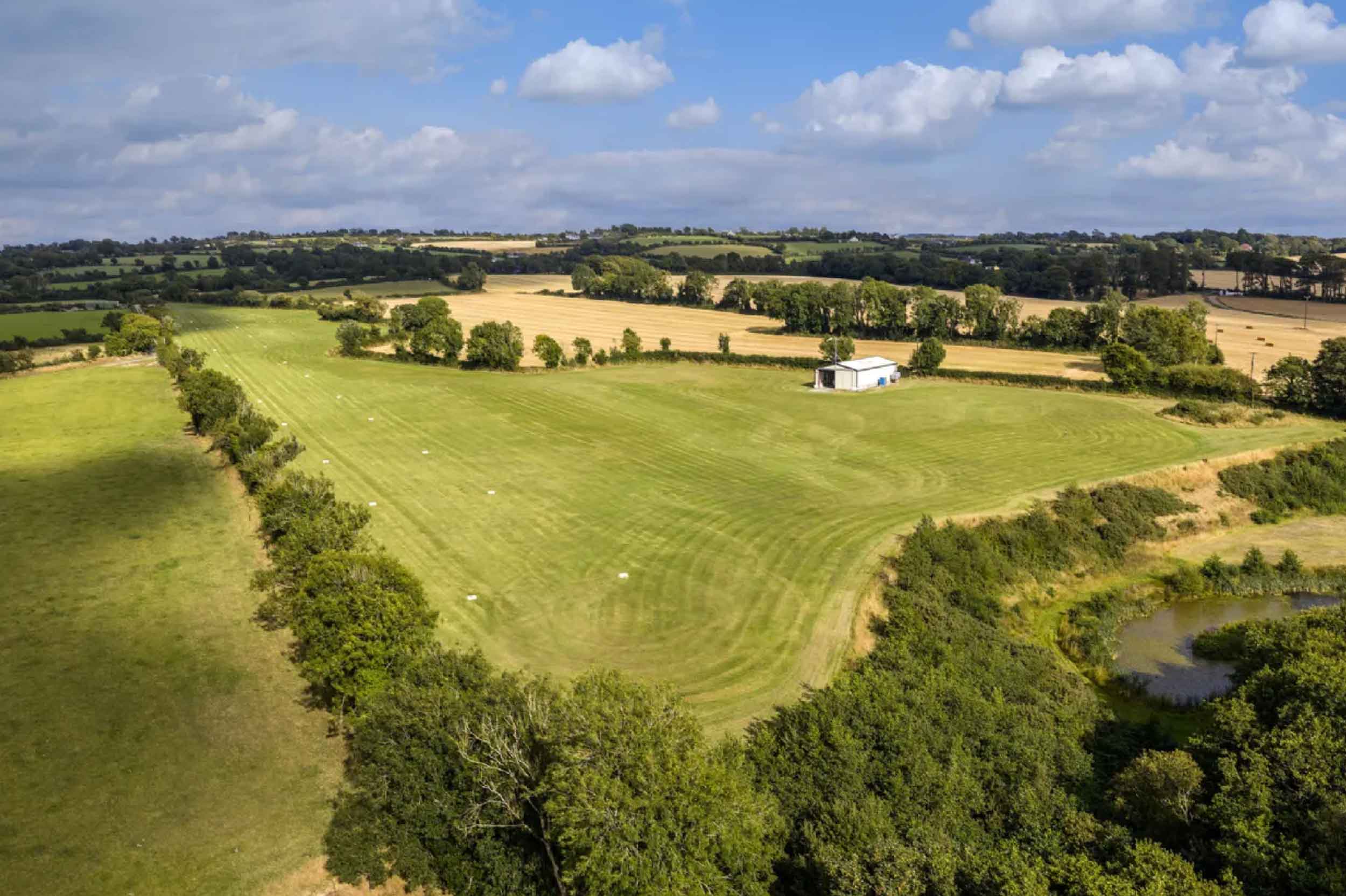 How could anyone resist? Lakeview Airfield, near Wexford, Ireland is surrounded by lush countryside