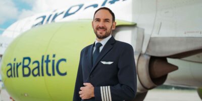 Kaspars Kasakovskis has just completed hus upgrade to Captain for airBaltic