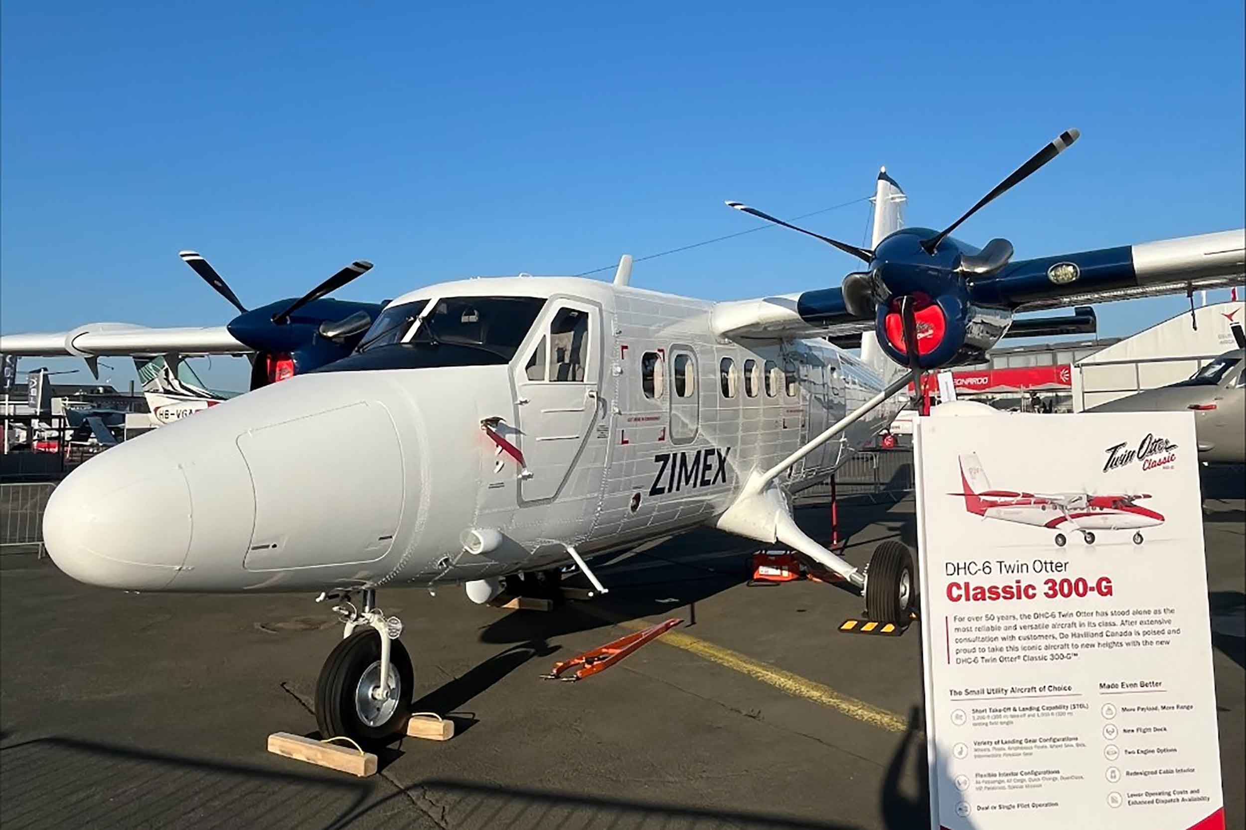 De Havilland's Twin Otter Classic 300-G at the Paris Air Show. Photo: De Havilland