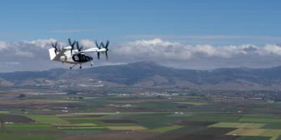 Joby demonstrates its eVTOL at Californian airshow. Photo
