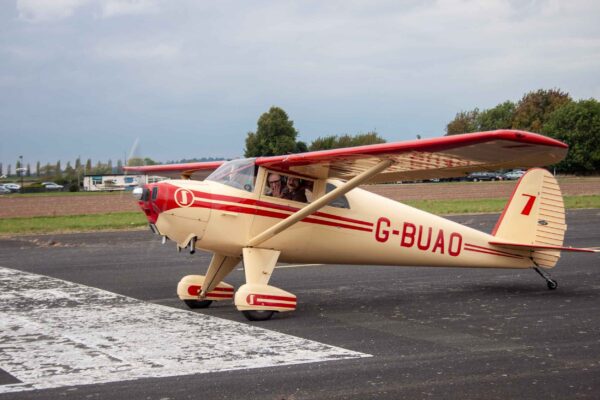 Catherine Ruddick in her Luscombe 8