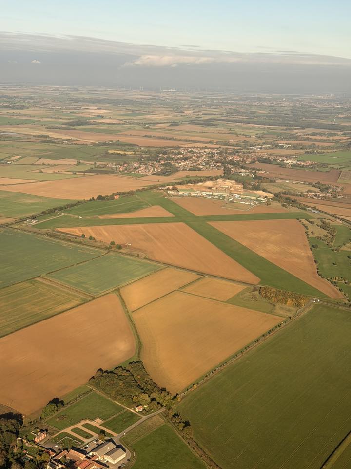 Trent valley glider club from the air.