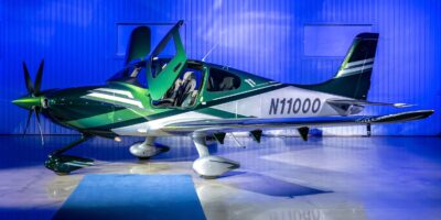 Special edition to celebrate the 11,000th Cirrus SR piston aircraft. Photos: Cirrus