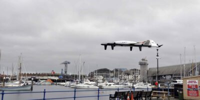 Falmouth Harbour was used for trials of drones by Open Skies. Photo: Falmouth Harbour