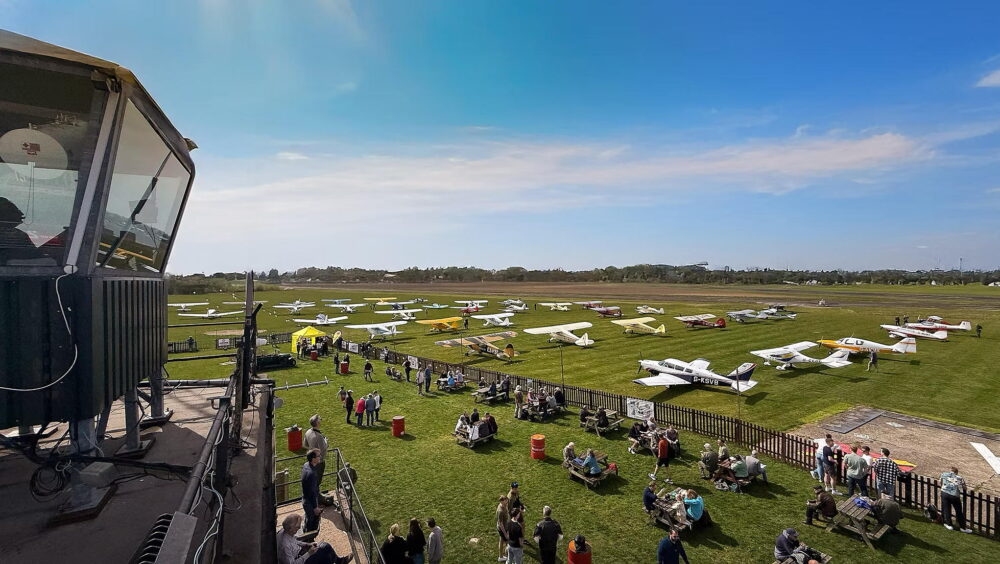 A fly-in at Sleap Airfield