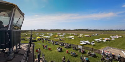 A fly-in at Sleap Airfield