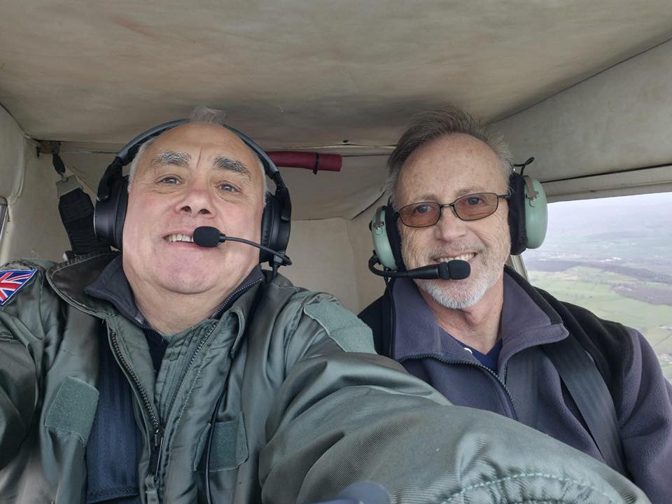Pilot and passenger in light aircraft