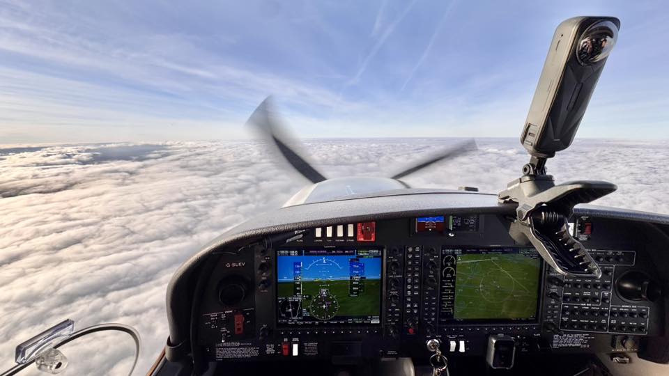 Flying above clouds