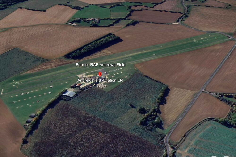 Andrewsfield Airfield. Image: Google Earth